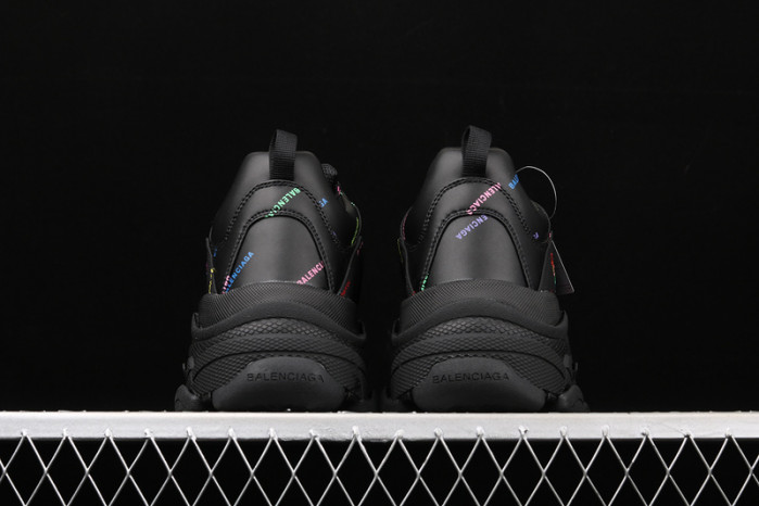 bl triple s trainers letters black 11407