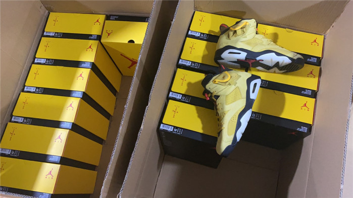 travis scott x air jordan 6 “yellow” - cn1084-300