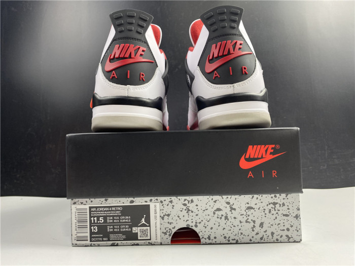 air jordan 4 retro fire red (2020) dc7770-160