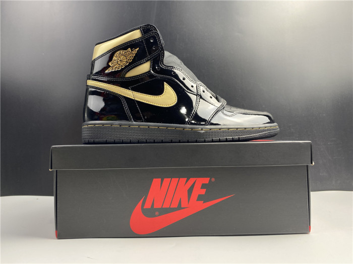 jordan 1 retro high black metallic gold (2020) 555088-032