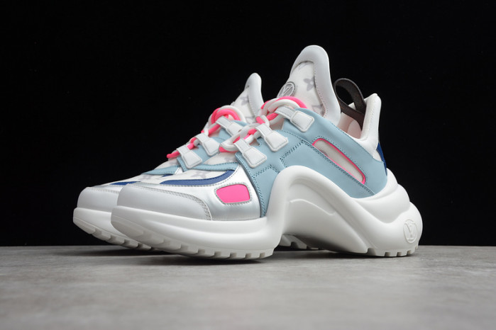 lovt pink white blue sneaker