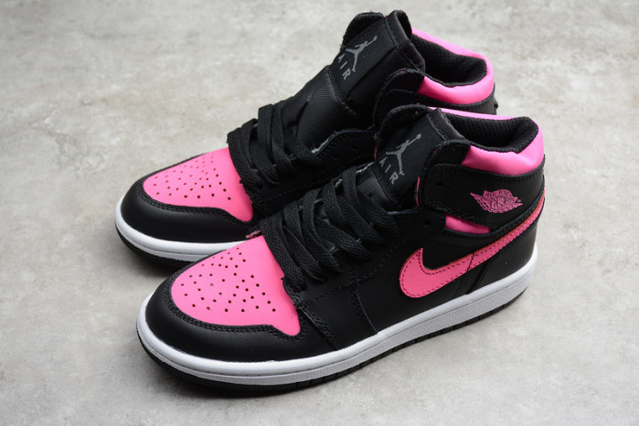 air jordan 1 kids retro high black pink 332148-019