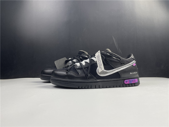 off-white x nike dunk low black dm1602-001