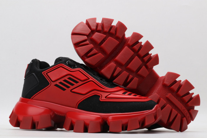 PRAD RED BLACK SNEAKERS