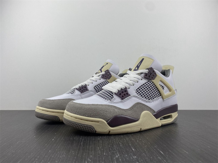 a ma maniere x air jordan 4 white grey purple 2022 dh6927-068