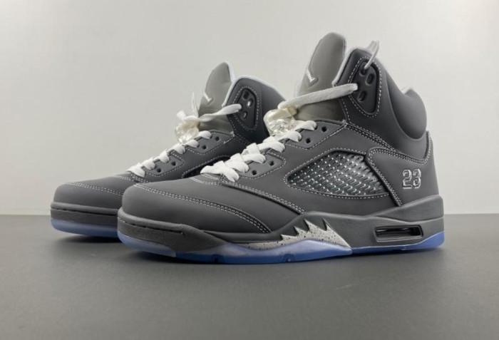 OFF WHITE AIR JORDAN 5 RETRO WOLF GREY - 136027-005