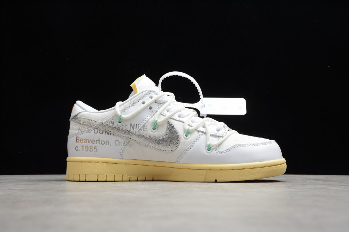 off white nike dunk low the 50 white dm1602-127