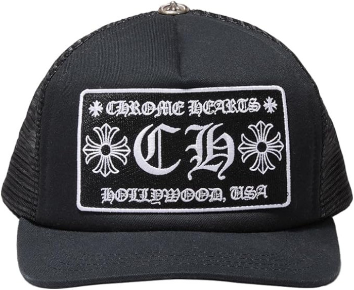 Ch*0me He**ts ch hollywood trucker hat black/black