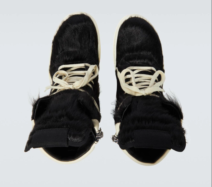 RICK OWENS GEOBASKET FUR SNEAKS 20250716