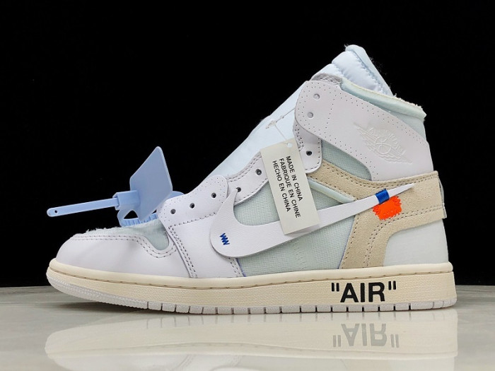 off-white air jordan 1 retro high white - aq0818-100