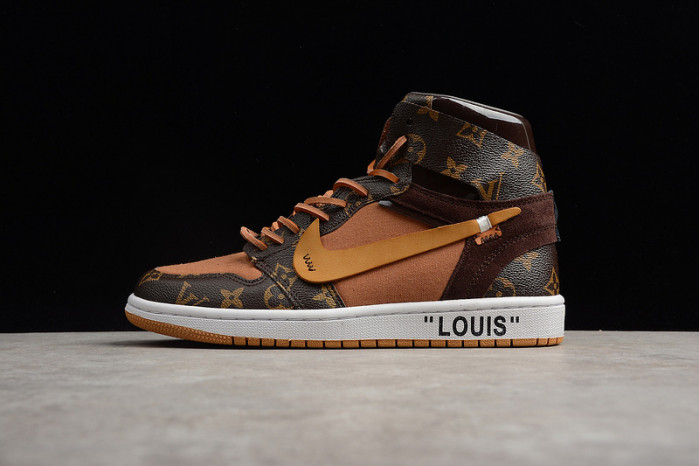 lovt x off-white x air jordan 1 customs mens - aq0818-202