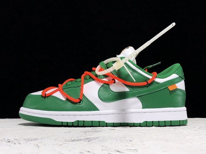 off-white nike dunk low pine green - ct0856-100