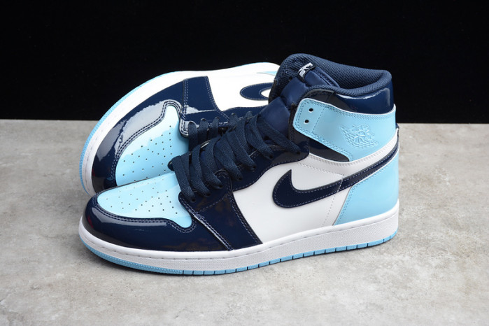 air jordan 1 unc blue chill patent leather cd0461-401