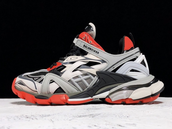 bl track trainers sneaker grey red h903p063