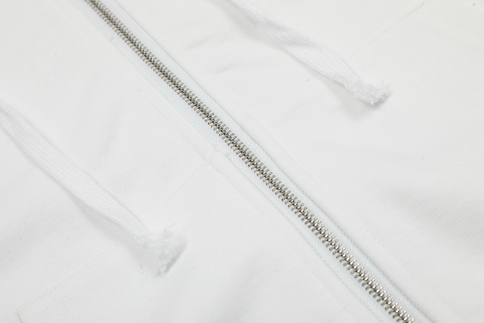 Ch*0me He**ts horseshoe floral zip up hoodie ke816