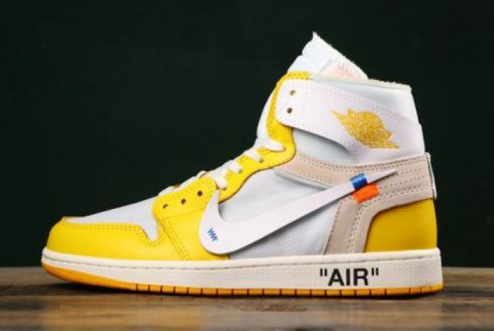 off-white air jordan 1 retro canary yellow aq0818-149