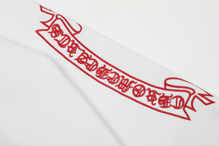 Ch*0me He**ts horseshoe floral zip up hoodie ke811