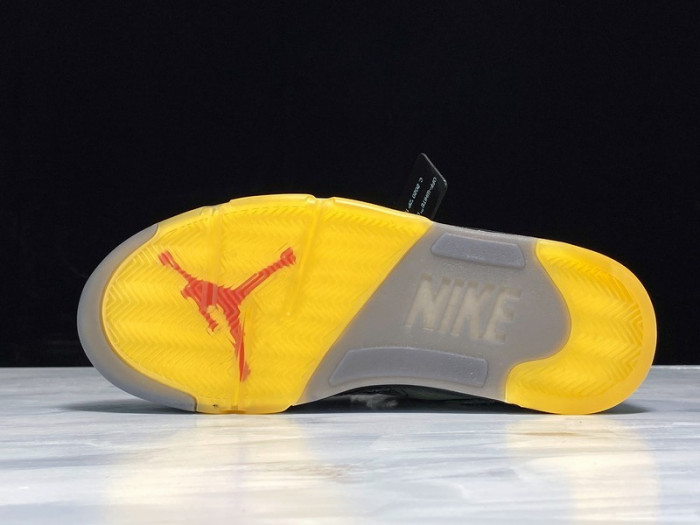 off white air jordan 5 sp black muslin fire red - ct8480-001