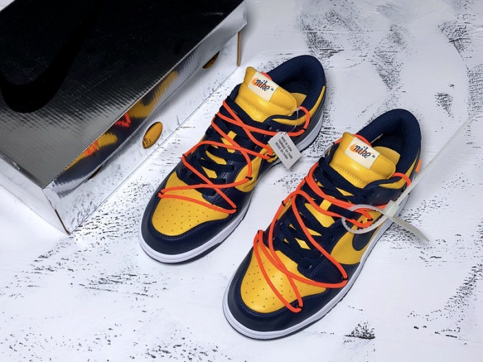 nike dunk low off-white michigan - ct0856-700