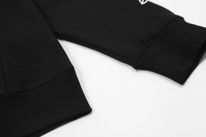 Ch*0me He**ts horseshoe floral zip up hoodie ke815