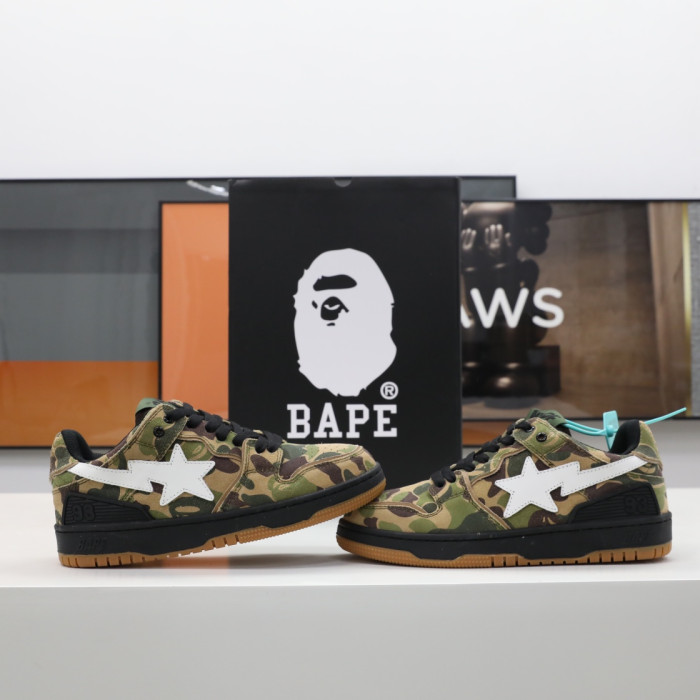 a bathing ape bape sk8 sta abc camo green ba11025