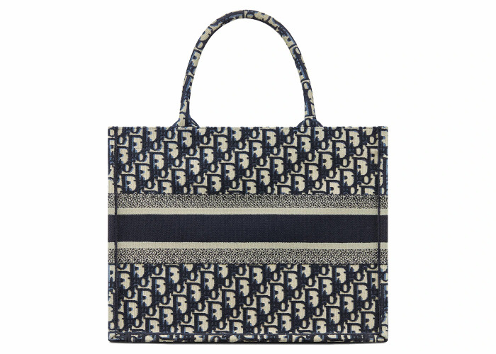 D*or medium book tote blue