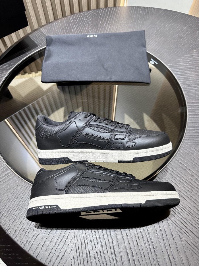 amiri skeleton low-skel top sneakers black amfosr1023