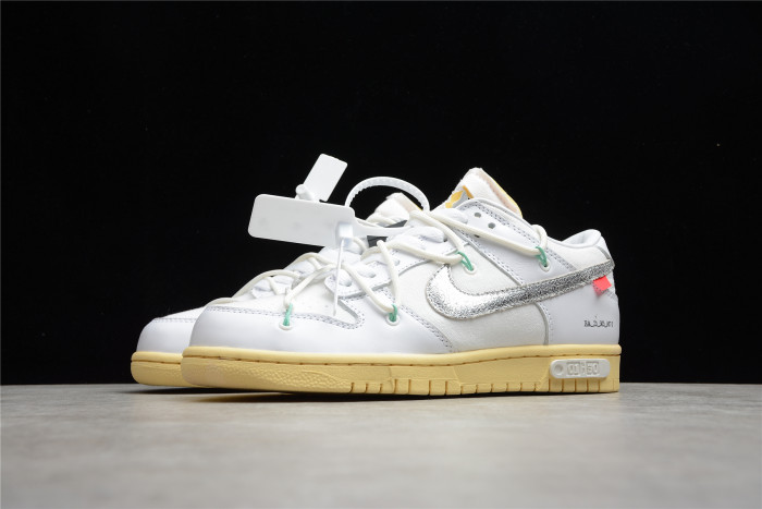 off white nike dunk low the 50 white dm1602-127